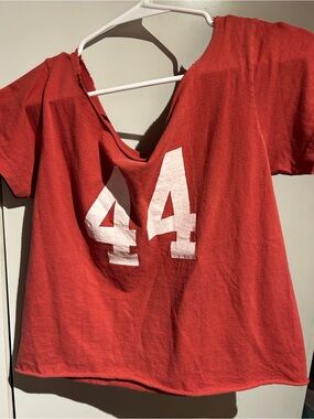 Pacsun John  Galt Red Chloe 44 Off-The-Shoulder Top